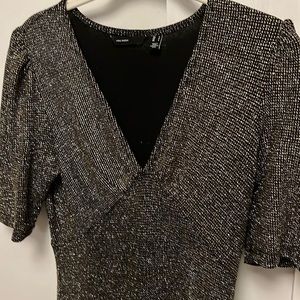 Vera Moda Black/Gold S Floor Length Gown